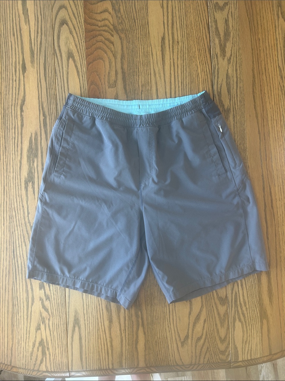 Birddogs Men's Athletic Shorts in Slate Blue with Light Blue Waistband